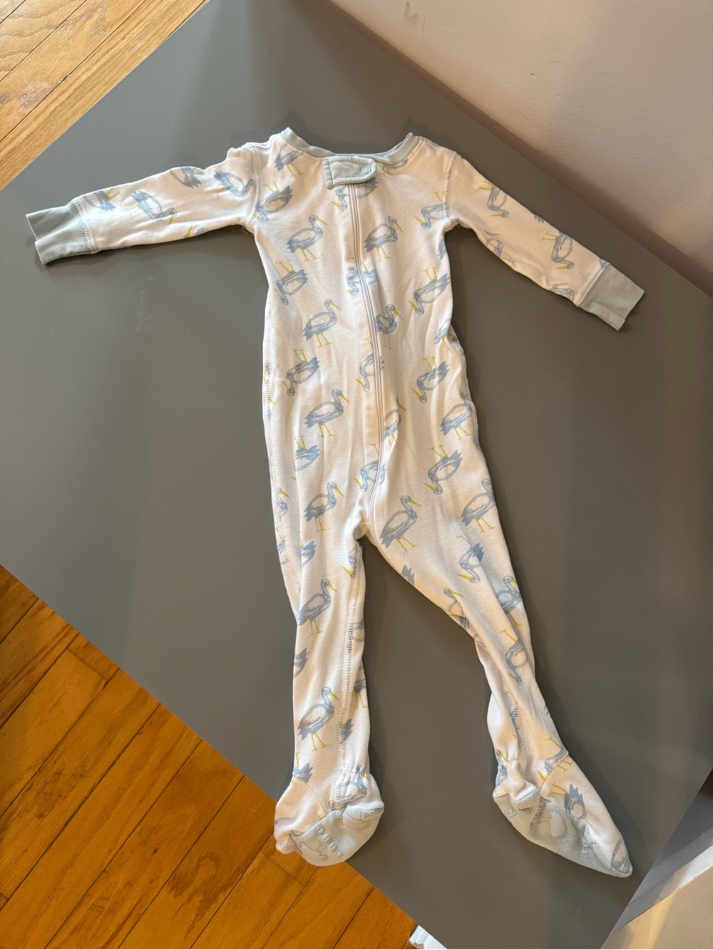 The Beaufort Bonnet Company White Footed One-Piece with Blue & Yellow Pelicans
